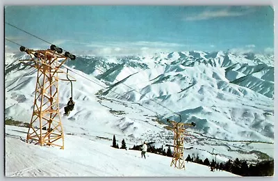 Sun Valley Idaho ID - Ski Terrain Lifts And Mountains - Vintage Postcard • $5.39