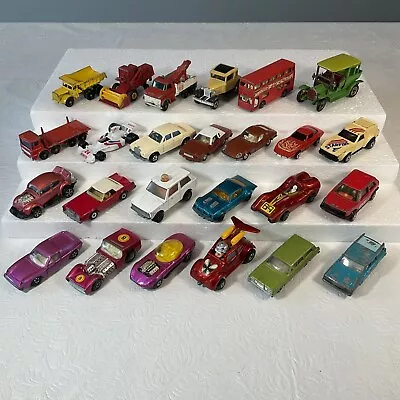 Vintage Matchbox Lesney Lot Superfast Rolamatics Tomica Kidco Corgi Ertl 60s 70s • $59