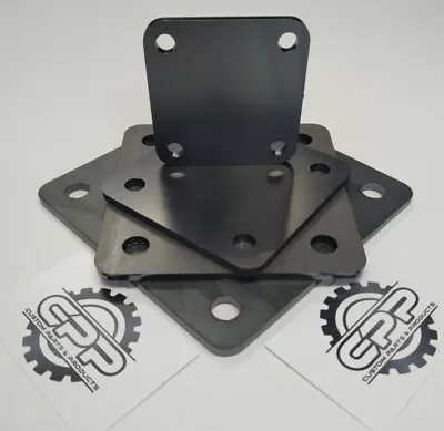 £6.30 • Buy MILD STEEL Square 3-10mm FIXING PLATE 75, 100, 125 & 150 Mm  Laser Cut 4 Holes  