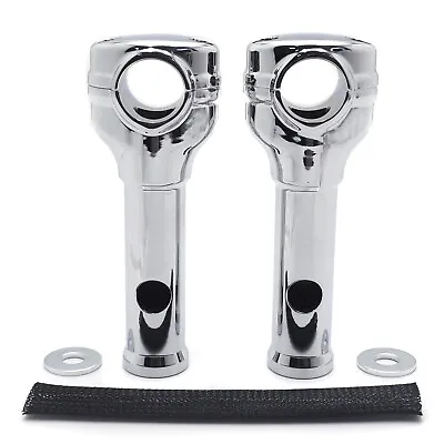Chrome 6  Risers 1.25  Handlebar Top Clamps For Harley Touring Road Glide King • $85.59