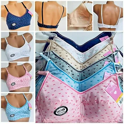 3 -6 Teenager's Bras Wire Free Teen Girl Junior COTTON Training Bra 7273 30A-36A • $12.95