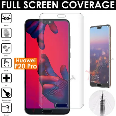 £1.79 • Buy 1x FULL SCREEN Face Curved Fit TPU Screen Protector Cover For Huawei P20 Pro
