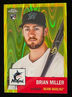 2022 Topps Chrome Platinum Anniversary Brian Miller Yellow RayWave; SN#114/250 • $0.99