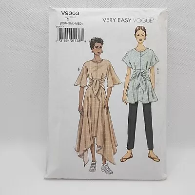 Vogue 9363 Misses' Flare Dress Tunic Slim Pants Sewing Pattern Size XS-M Uncut • $11.99