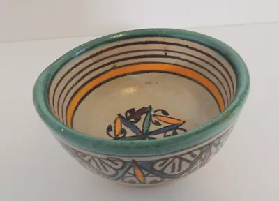 Mexican Pottery Clay Bowl Hand Painted • $19.99