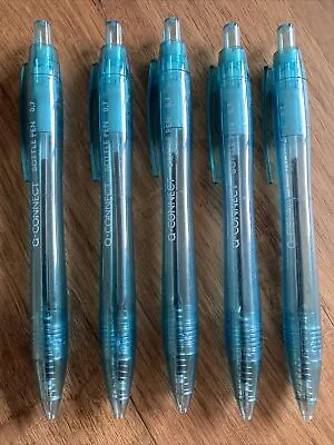 Q Connect 100% Recycled Ballpoint PensRetractable 0.7mm Black(5 PENS )KF15002 • £4.75