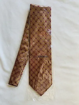 NWT Canali Italy Silk Tie Gold/red 55” • $30