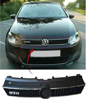 Vw Polo Gtd 2009-2014 Front Centre Main Grille With Chrome Trim Moulding New • $46.08