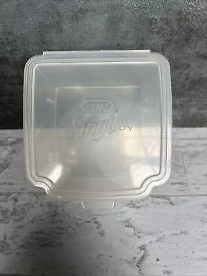 Vintage Kraft Singles Clear Plastic Cheese Container Keeper Hinged With Lid • $20