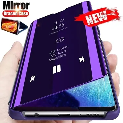 $11.13 • Buy For IPhone 14 Pro Max 13 Pro 12 11 XS XR 87+ Clear View Mirror Leather Flip Case