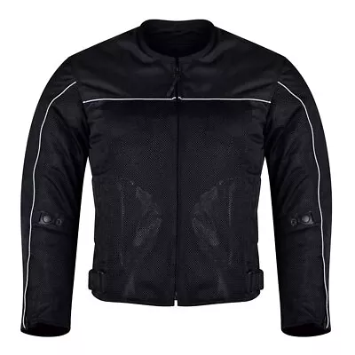 VANCE LEATHERS USA Advanced 3-Season Mesh/Textile CE Armor Black Jacket • $89.95