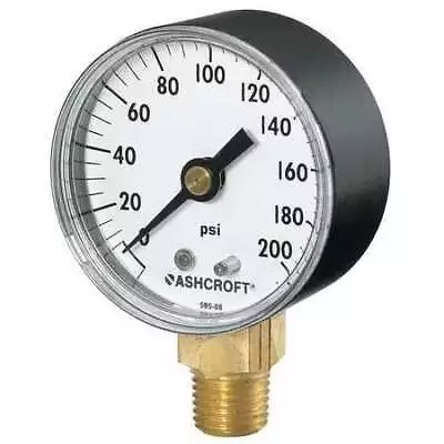 Ashcroft 20W1005ph02l160# Pressure Gauge 0 To 160 Psi 1/4 In Mnpt Plastic • $15.59