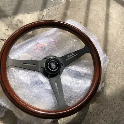 380MM Classic Real Wood Nardi Style Steering Wheel 15Inch Racing Mahogany Wheel • $125