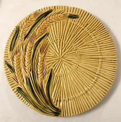 French Vintage VALLAURIS Ceramic Pottery Corn Design Charger/Platter/Bread Plate • £19.99