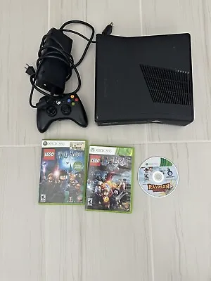 $55 • Buy Microsoft XBOX 360 S Slim Model 1439 Matte Black Console TESTED FORMATTED Bundle