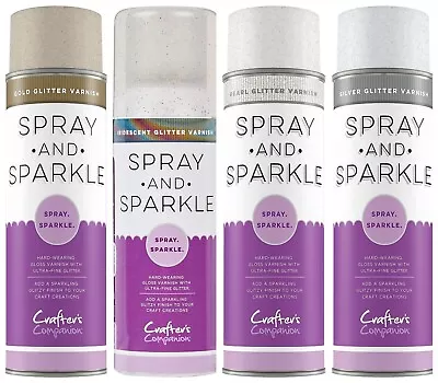 Sparkling Glitzy Gloss Varnish Spray 125ml With Ultra Fine Glitter For Art Craft • £9.95