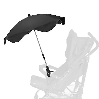 Balcony Clip On Chair Parasol Umbrella Baby Pram Beach Deck Sun UV Shade Q9D7 • £8.99