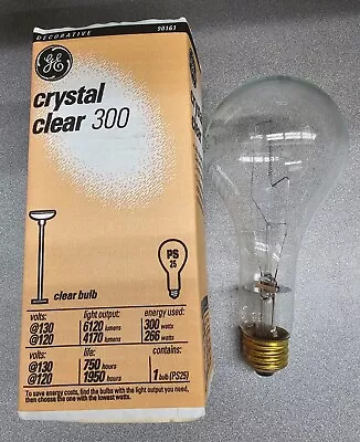 GE Lighting 73788 300 Watt 130 Volt Clear Standard Decorative Light Bulb PS25 • $12.25