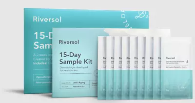 Riversol 15 Day Sample Anti-Aging Skin Treatment Kit Cleanser Serum Moisturizer • $18.80