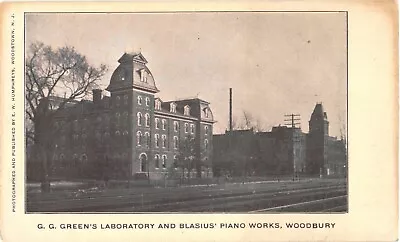 GG Green's Laboratory & Blasius' Piano Works Woodbury New Jersey Postcard • $19.49