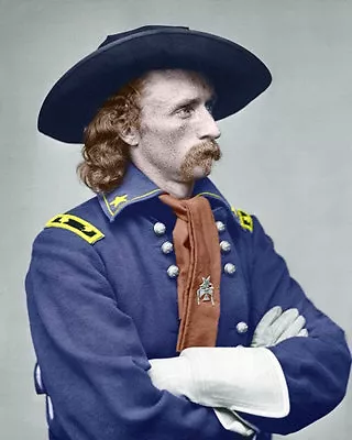 George Armstrong Custer #1 Photo 8X10 - COLORIZED • $7.95