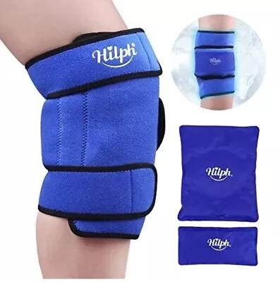 Ice Pack Wrap Around Entire Knee For Injuries Reusable Hilph  Box Damaged • £19.99