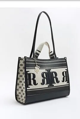 £39.99 • Buy River Island Shopper Tote Bag Black Pu Leather Handbag Bag New With Tags BLACK