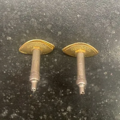 Pair Vintage New-Old-Stock Shrader Replacement Valve Brass W/ Core Remover (NJ) • $12