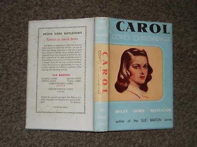 £15 • Buy Carol Comes To Broadway By Helen Dore Boylston Hb In Dw 1953 Sue Barton Author