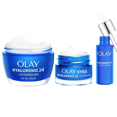 Olay Hyaluronic24 [Bundle - Day Gel Cream 50ml Eye Gel 15ml Serum 40ml] • $63.21