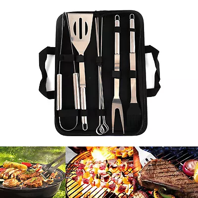 8 Pcs Stainless Steel BBQ Tool Set Grill Accessories Barbecue For Camping Party • $24.99