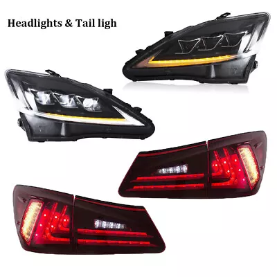 Full LED Headlights W/ Tail Lights Red Clear For 2006-2012 Lexus IS250 350 ISF • $607.99