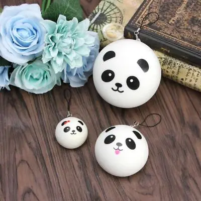 $8.97 • Buy Cute Panda Squishy Steamed Bun Bag Phone Pendant Lanyard Keychain Kid Toy Gift