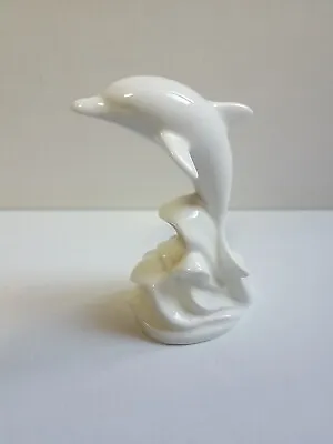 Coalport Moments Free Spirit White China Dolphin Figure • £20