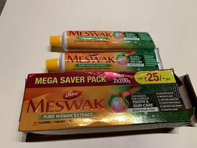 2 X 200 Grams Dabur Miswak (Meswak) Toothpaste. Exp Date 12/2024 • £14.99