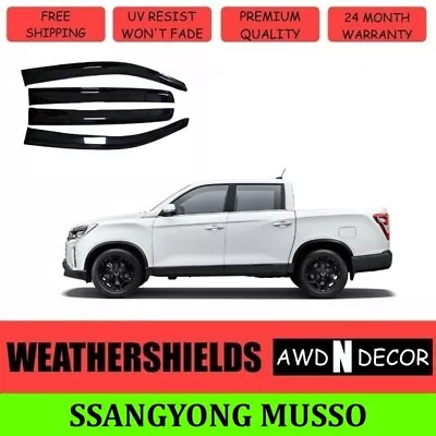 Weather Shields 4pcs For 2018-2024  Ssangyong Musso Premium Quality • $49.99