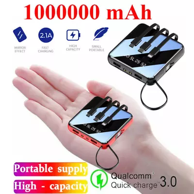 $25.88 • Buy 1000000mAh Power Bank 2USB Portable Battery Fast Charger Pack For Mobile Phone