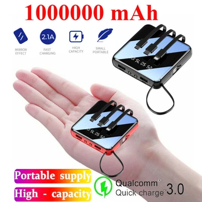 $6.88 • Buy 1000000mAh Power Bank 2USB Portable Battery Fast Charger Pack For Mobile Phone