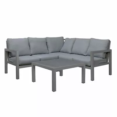 $1299.99 • Buy New Charcoal Outdoor Aluminium Sofa Lounge Setting Furniture Set Arms Chairs Tab