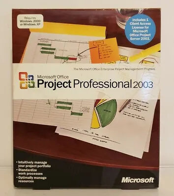 Microsoft Office Project Professional 2003 Full Version In DVD Case W/ Key • $29.99