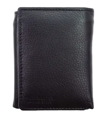 Mens Trifold Wallet RFID Blocking Genuine Leather Trifold Wallet With ID Window • $17.99