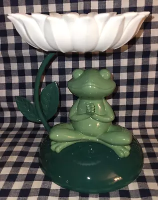 ALL NEW Meditating Frog YOGA 3-Wick Candle Holder Pedestal Bath & Body Works • $80