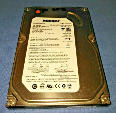 £9.99 • Buy Maxtor DiamondMax21 160GB Internal 7200 RPM 3.5  STM3160215AS SATA Hard Drive
