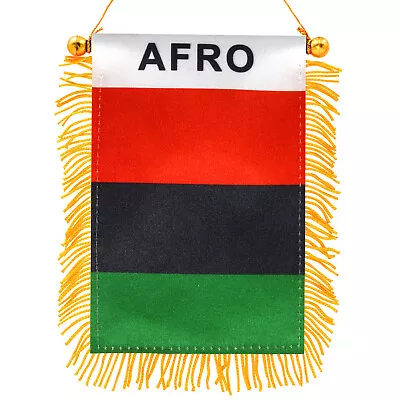 Anley 4 X 6 Inch Afro American Fringy Window Hanging Flag - Mini Flag Banner • $5.95