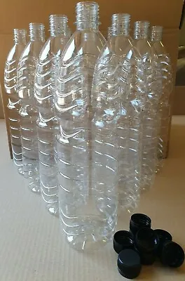Clear Plastic 1500ml Rib PET Screw Cap Bottles Cordial Home Brew (NON CARB) X 36 • £28.60