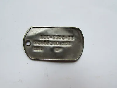 Vietnam War Era VNCH ARVN Soldier's Dog Tag_ LƯU NGỌC TY • $35