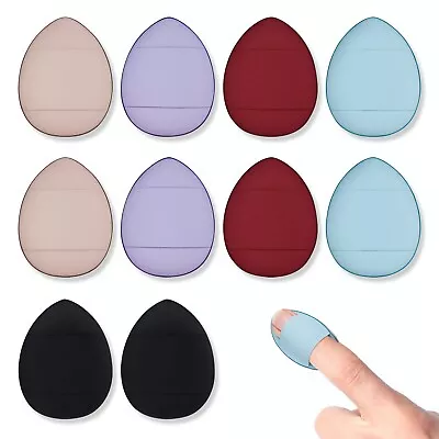 10pcs Powder Puff Mini Finger Small Air Cushion Drops Concealer Cotton Makeup • $2.49