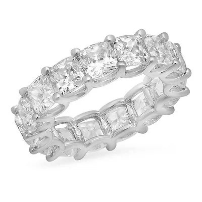 Make Your Own Cushion Cut Diamond Eternity Band! Custom Metal & Diamond Size! • £20398.74