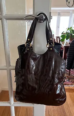 $695 • Buy  YSL YVES SAINT LAURENT Brown Leather Tribute Tote Bag