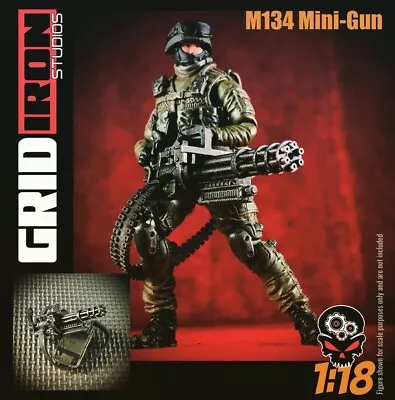 1:18 M134 W/ Pack & Chute For G.I. Joe 3.75” Joytoy Arah 25th Gun Bbi XD G98 • $15.99